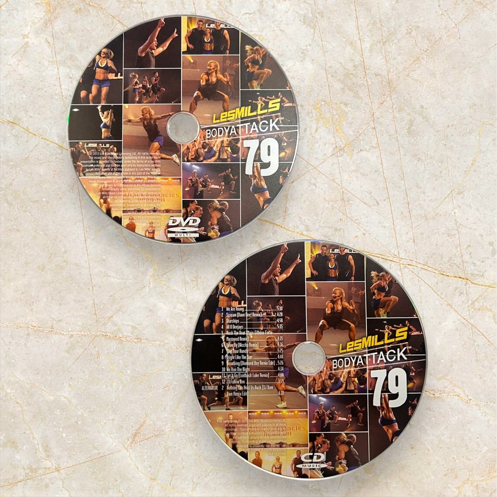 Les Mills BODYATTACK 79 CD, DVD, & Choreography Booklet
